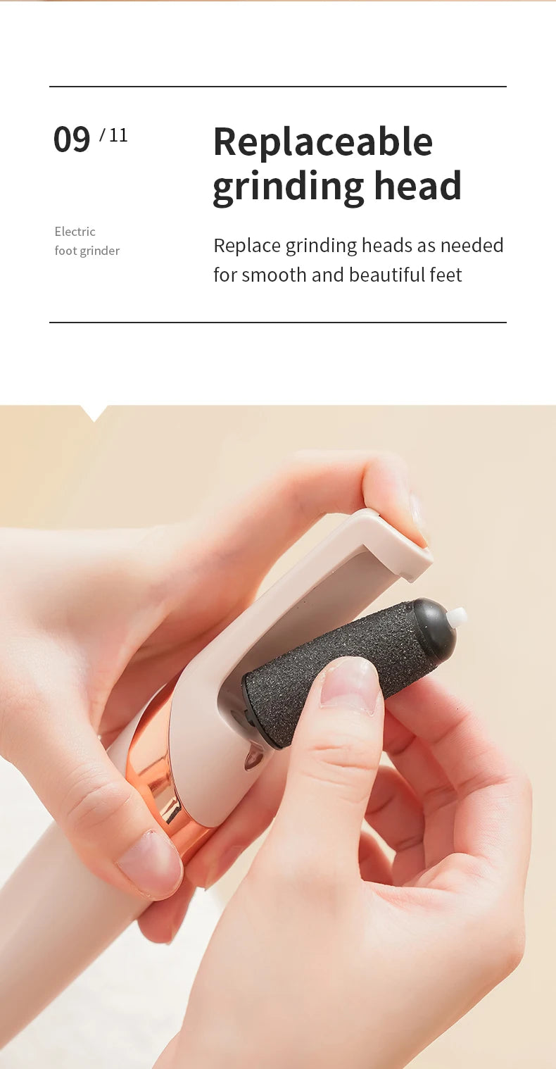 HOMEFISH Electric Foot Grinder Automatic Foot Callus Rubbing Pedicure Dead Skin Callus Remover for Foot Beauty Machine