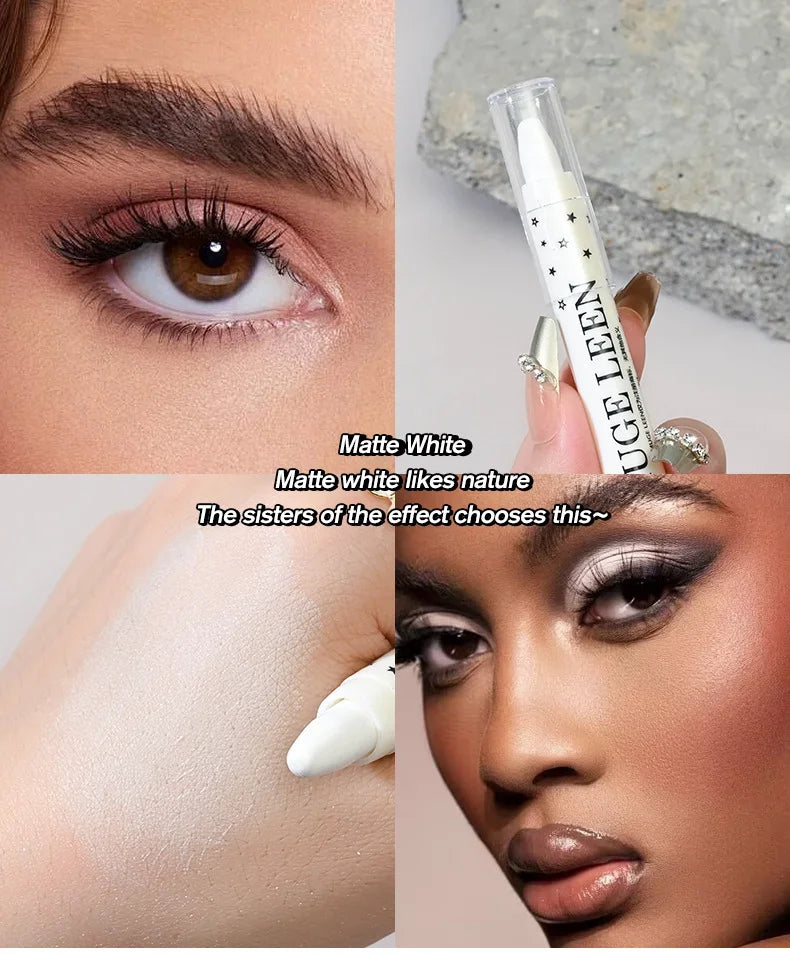 Glitter Eyeshadow High Gloss Pen Matte Diamond Highlighter Pen Waterproof Brighten Silkworm Makeup Pencil Shiny Eyelids Cosmetic