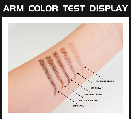 Natural Look Eyebrow Pencil Waterproof Sweat Proof Double Ended 2 in 1 Long Lasting Brow Definition Fill Shape