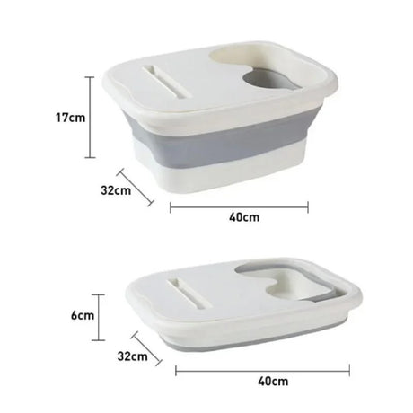 Foldable Foot Bath Massage Bucket Soaking Bucket Folding Foot Bath Tub Foot Soaking Tub Massage Foot Basin Thickened Portable