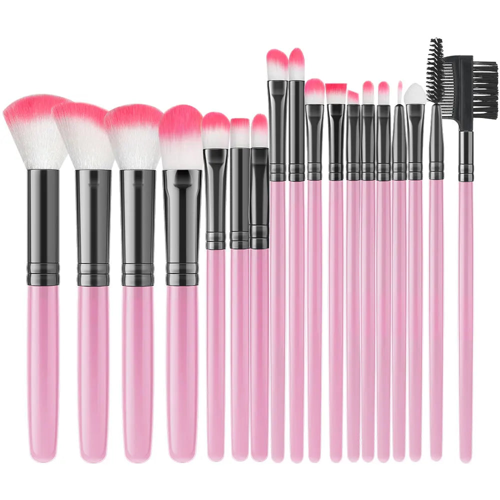 18PCS Women's Makeup Brushes Set - Eye Shadow Foundation Blush Cosmetic Brushes Soft Make up Tools with Storage Bag