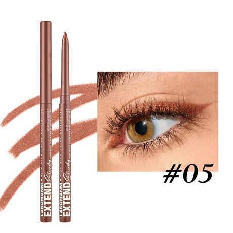 12-Color Fashion Eyeliner Pencil Smokey Punk Style Eye Liner Pen Long-lasting Waterproof Perform Stage Makeup Eyeshadow Stick