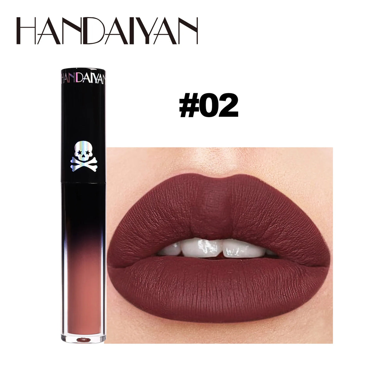 Matte Vampire Black Purple Lipstick Waterproof Long Lasting Lip Gloss Halloween Christmas Moisturizing Pigmented Lip Makeup