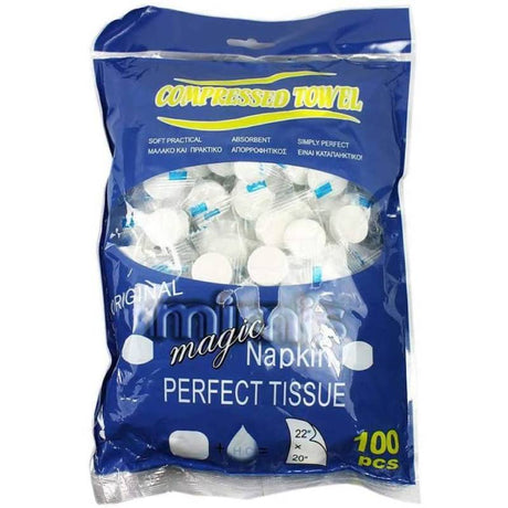 100pcs Compressed Towel Wet Wipes Paper Face Towel Tablet Disposable Napkin Portable Magic Towel Coin Tissues Make Up for Travel