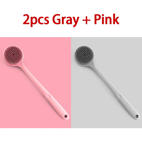 Silicone Shower Brush Body Exfoliating Dry Brushing Bathroom Back Bath Brush for Shower Brush for The Back