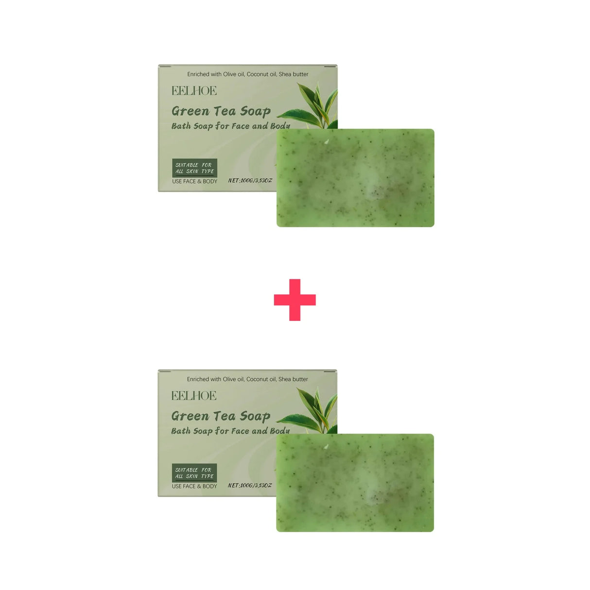 Eelhoe Green Tea Bath Soap Keep Moisturizing Dryness Removing Exfoliate Deeply Wash Reduce Dark Hand Made Body Nourishing Soaps