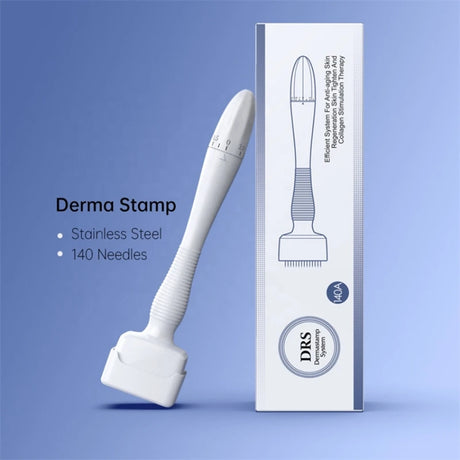 adjustable derma stamp microneedle 140 pins skin care beard growth scalp hair