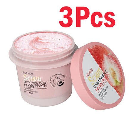 Honey Peach Body Scrub Cream Deeply Cleansing Exfoliating Scrub for Smooth & Glowing Skin Dead Skin Removal Moisturizing