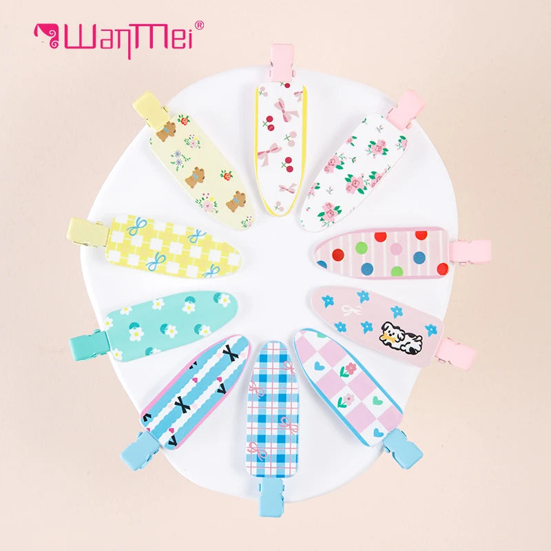 10pcs Candy Color Fruit Hair Bang Clip Summer Hairpin No Crease Hair Side Clamp For Girls Beauty Styling Accessories Set