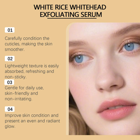 Black & White Rice Exfoliating Serum Set BHA Niacinamide Pore Minimizing & Brightening Blackhead Whitehead Remover Skincare Set