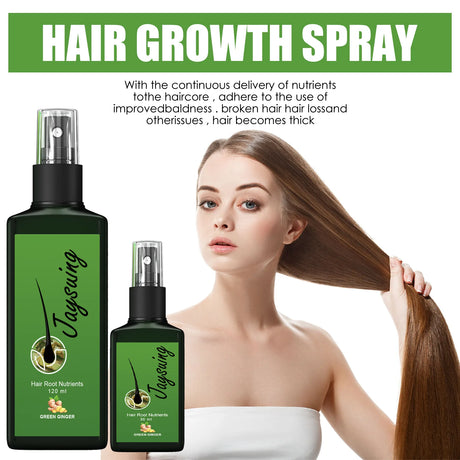 Ginger Hair Growth Oil Dense Regrowth Prevent Baldness Repair Dry Frizzy Damage Hair Roots Nourish Massage Scalp Treatment Serum