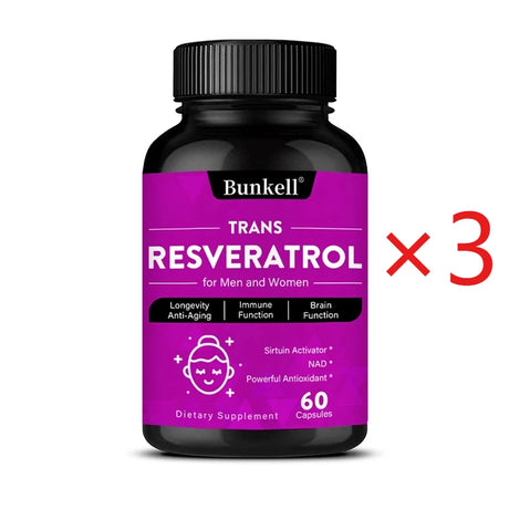 Resveratrol - Premium Antioxidant Supplement for Anti-Aging, Immune Support, Brain & Joint Health