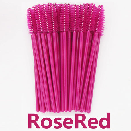 ANNAFRIS 50Pcs Disposable Eyelash Brush Soft Head Crystal Eyebrow Brush Lash Extension Brush Mascara Wand Makeup Tool