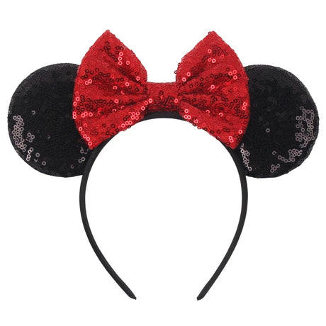 Newest Festival Party Cosplay Mouse Ears Headband 3.3" Ears Glitter Hairband Without Bow For Boys DIY Cartoon Hair Accessories