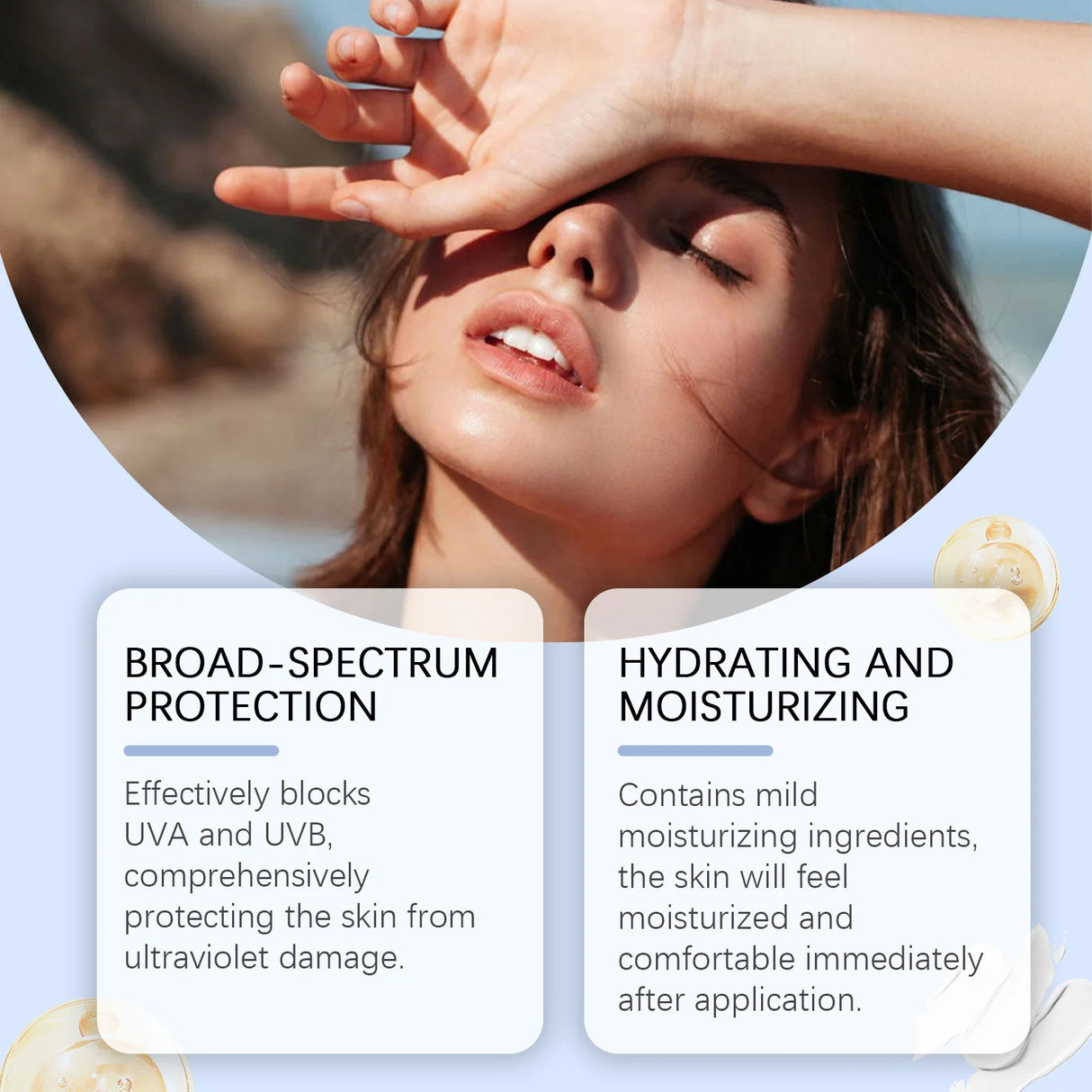 Jaysuing Skincare Sunscreen SPF 50+ Uv Protective Deep Moisturizing Anti Oxidant Non Greasy Waterproof Sunblock Stick Beauty