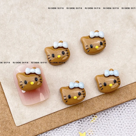 20Pcs Lovely Hello Kitty Cartoon Nail Accessories for Summer Fun Nail Charms Designed for Beautiful Girls