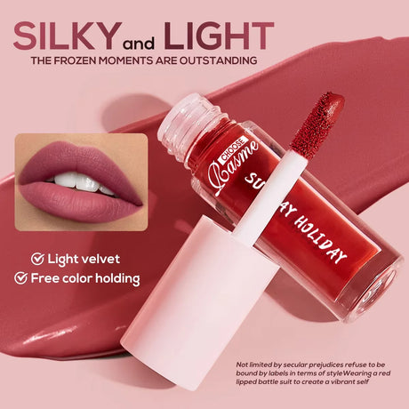 10 Color Mouth Red Lip Glaze Makeup Set, Exquisite, Practical, Portable Lipgloss Lipstick Set Valentine's Day gift