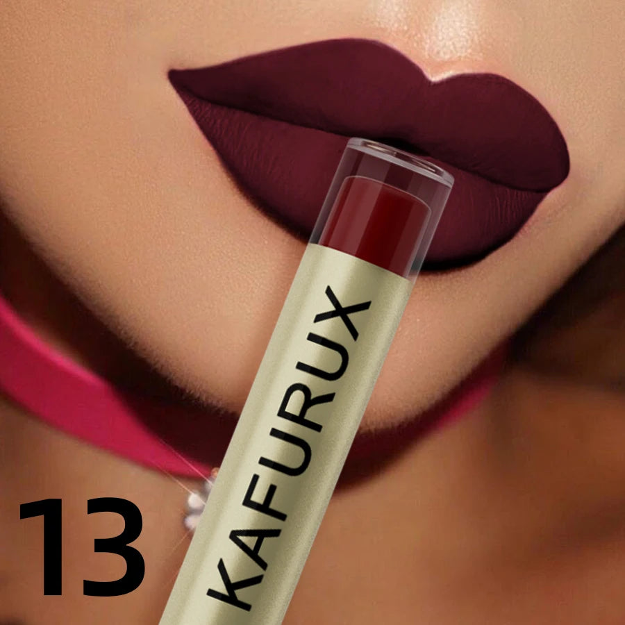 20 Colors Dark Brown Nude Liquid Lipsticks Waterproof Velvet Matte Lip Gloss Long Lasting Lip Glaze Beauty Red Lip Tint Makeup