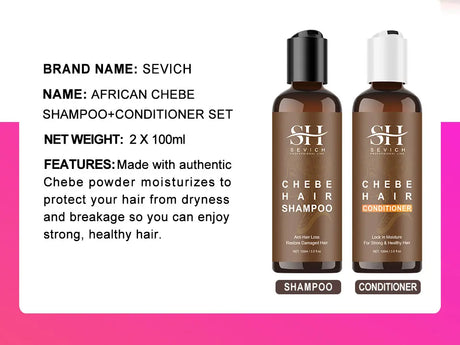 CHEBE Hair Growth Shampoo Conditioner Set Anti Hair Loss Treatment for Men Women Fast Thicken Regrowth Oil Beauty Health SEVICH