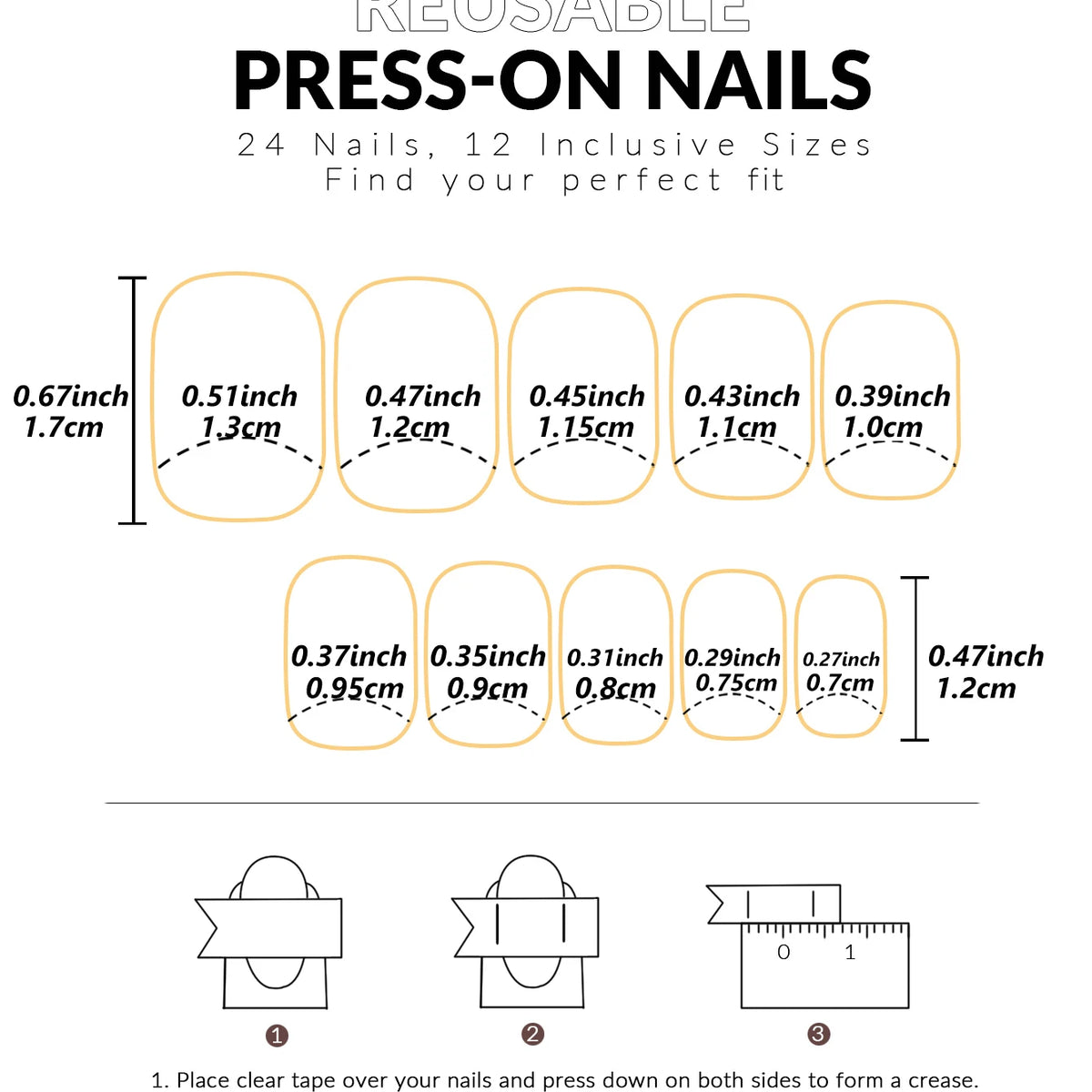 24pcs Upgrade Your Look With White Gradient Almond False Nails 1pc Nail File & 1Nail Glue Sticker Kit Nails