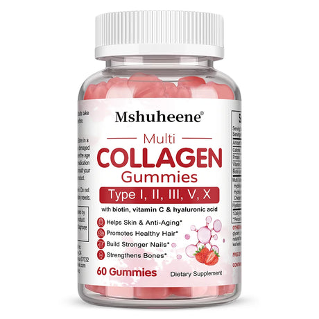Collagen Complex Gummies, with Biotin & Vitamin C, Supports Skin, Hair, Nail, Joint Wellness, Gut Health & Digestion, Anti-Aging