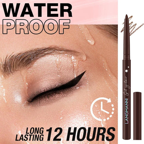 12-Color Fashion Eyeliner Pencil Smokey Punk Style Eye Liner Pen Long-lasting Waterproof Perform Stage Makeup Eyeshadow Stick