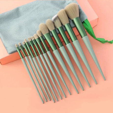 13 PCS Makeup Brushes Set Eye Shadow Foundation Women Cosmetic Brush Eyeshadow Blush Beauty Soft Make Up Tools Bag