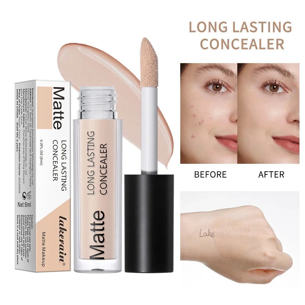 Dark Circles Acne Marks Cover Matte Face Concealer Brighten Skin Tone Repair Makeup Cosmetic for Women Daily