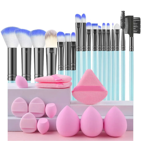 18PCS Women's Makeup Brushes Set - Eye Shadow Foundation Blush Cosmetic Brushes Soft Make up Tools with Storage Bag