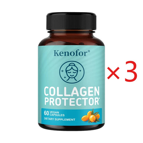 Vegan Collagen Capsules, with 500mg Sea Buckthorn, Promote Healthy Skin Hair Nails and Digestive System