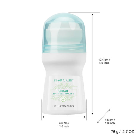 1 PC Flora Ruby Light Green Series Deodorant Roll On w omen's and men all-purpose Deodorant Roll Aluminum Free easy to carry a
