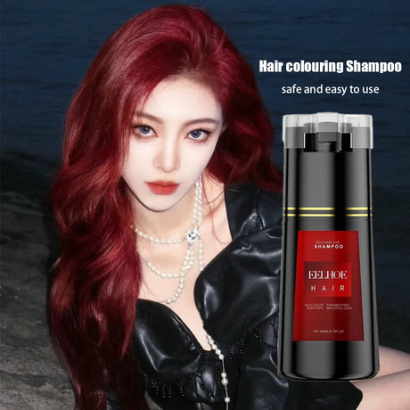 EELHOE Hair Dye Shampoo Nova Hair Instant Dye Shampoo Men Women Quick Easy Safe Hair Color Gray Hair Coverage Nourish Scalp