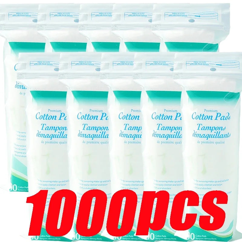 Disposable Makeup Remover Pads Soft Breathable Round Edge Daily Face Cleaning Cotton Pads Gentle Skin Care Facial Cleansing Wipe