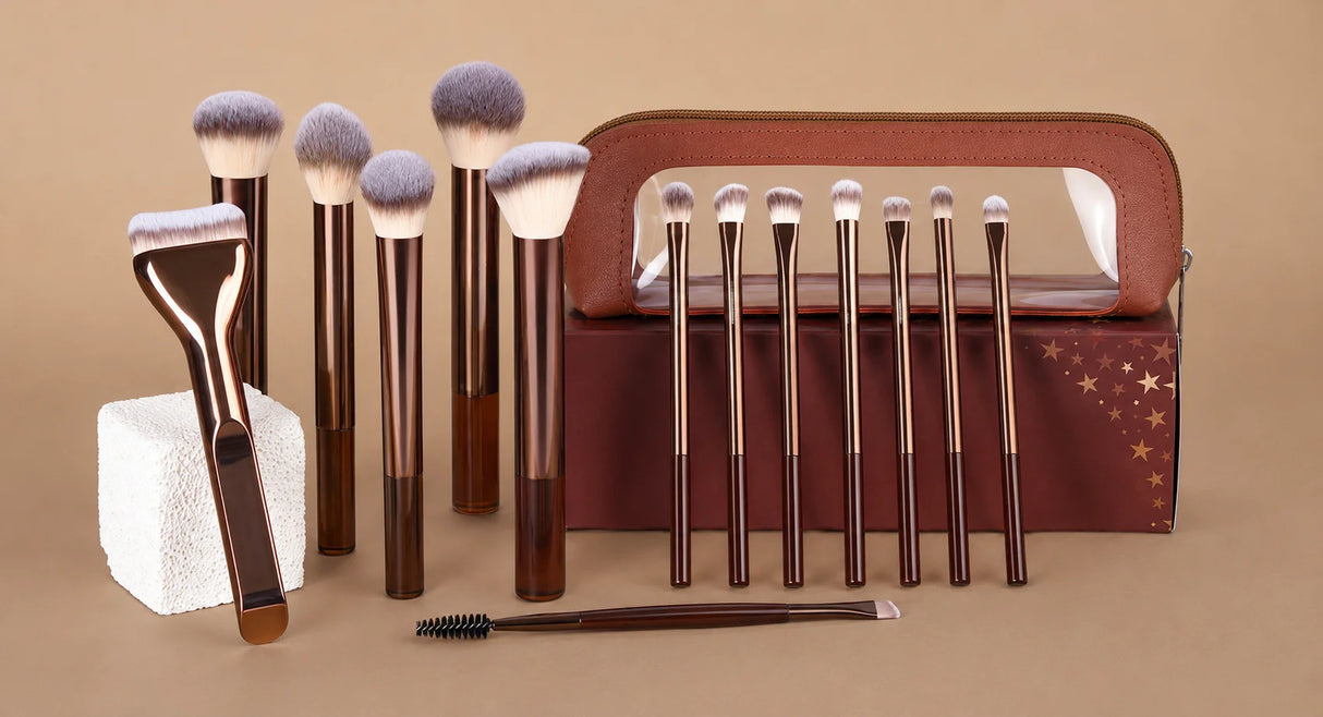 14 PCS Makeup Brushes Professional Make Up Brushes Premium Synthetic Powder Concealers Brushes Travel Makeup Brush Set