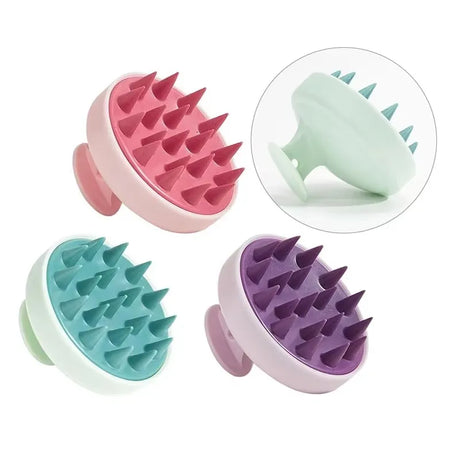 Silicone Shampoo Brush Scalp Antipruritic Massage Hair Washing Combs Body Cleansing Exfoliator Bathing Brushes Hairdressing Tool