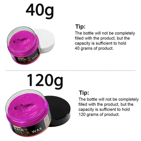 Valentine's Day DIY Hair Dyed Mud Hair Colour Wax Easy To Wash Coloring Cream One-time Hairs Beard and Eyebrows Colour Products