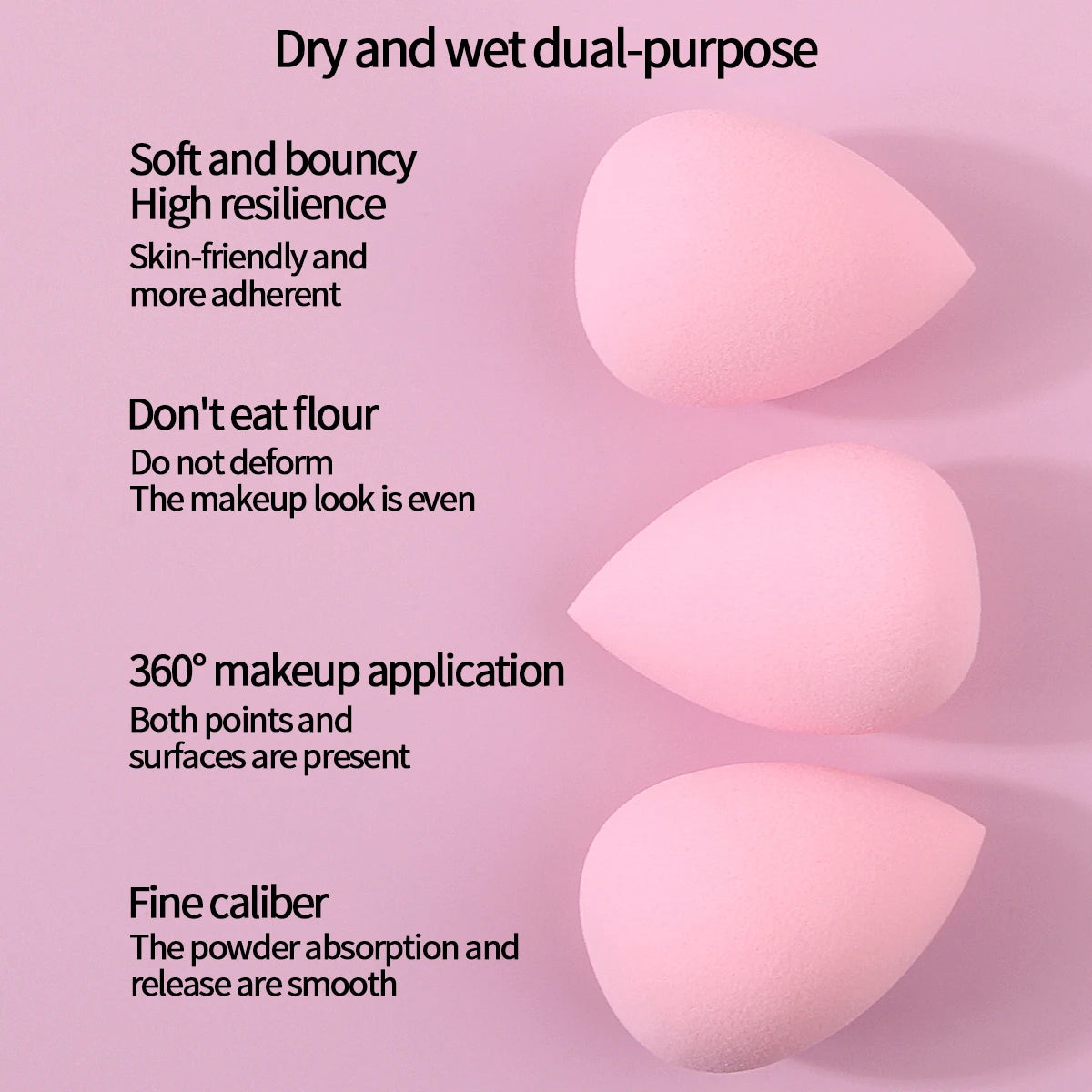 100/50/30/25/20/12PCS XL Super Affordable Large Soft Makeup Sponge Beauty Egg Set, No Powder Sticking Portable Makeup Tool