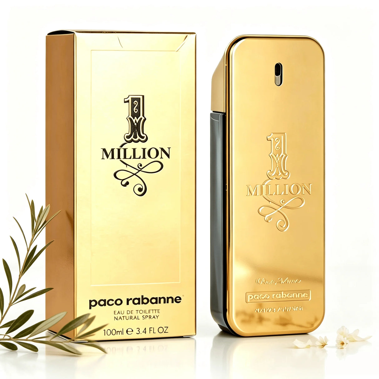 Paco Rabanne 1 Million Men Perfume EDT 100ml Luxury Spicy Woody Scent Iconic Gold Rectangle Bottle Male Cologne Spray Gift Packaging