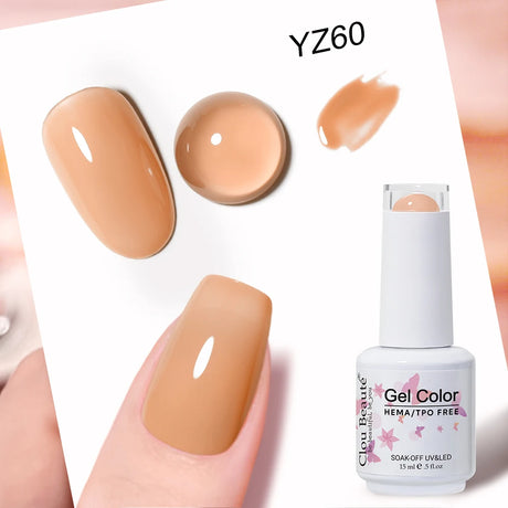 Clou Beaute Grey Color Nail Gel Polish Full Coverage Nail Polish Dark Red Gel Lacquer Varnish Vernis Semi Permanent Nail Art