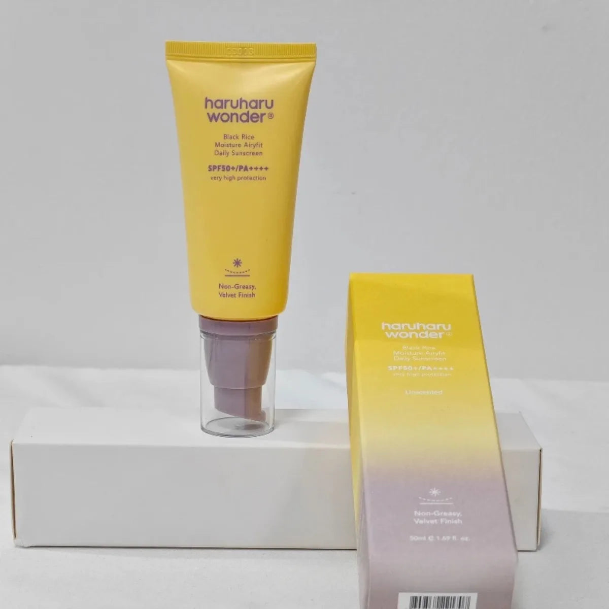 haruharu wonde sunscreen physical black rice moisturizing, non-sticky and brightening 50ml