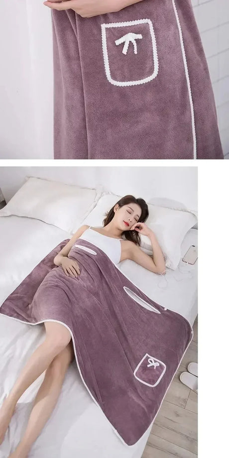 Women's Bath Towel Wearable 140x85cm - Quick Dry Spa&Beach Wrap with Anti-Slip Design for Shower Gym Yoga Fast-drying Convenient