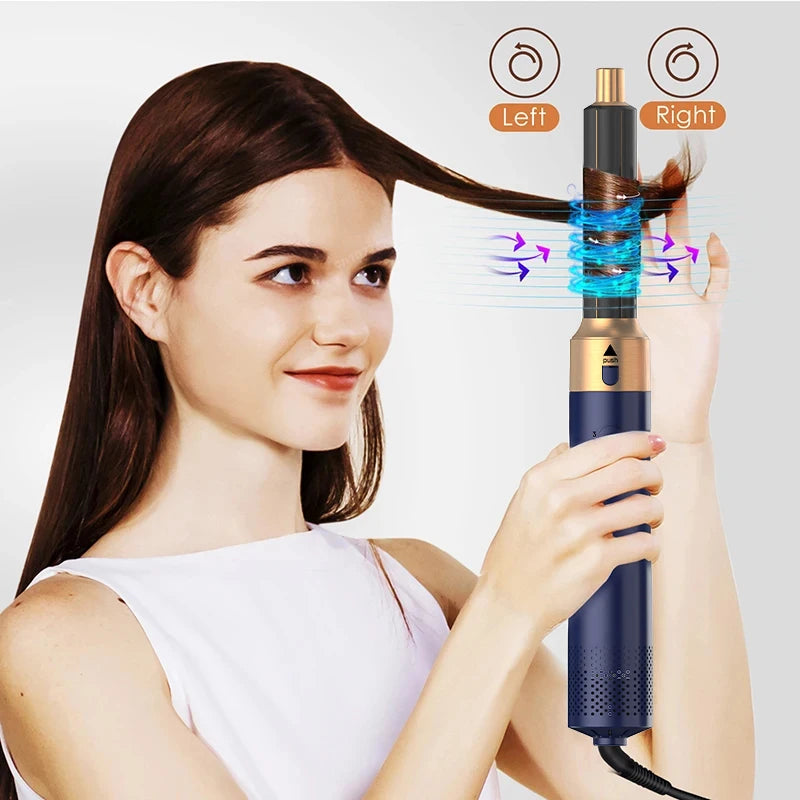 5 in 1 Hair Styler Powerful Fast Drying Ionic Hair Dryer High Speed Hot Comb Brush Set Professional Hair Straightener