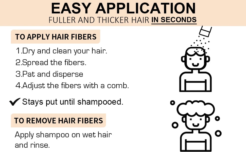 GOIPLE Hair Fiber Hold Spray Instant Volumizing Product Hair Building Fibers Powder Hairstyle Thickening Spray for Men and Women
