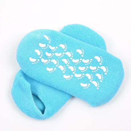 1 pair Reusable SPA Gel Socks Moisturizing Whitening Exfoliating Velvet Smooth Beauty Foot Care Silicone Socks Feet Care