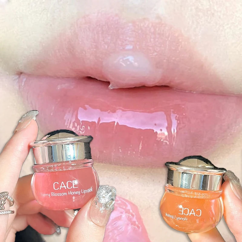 Cherry Honey Lip Oil Nourishing Lip Balm Long-lasting Deeply Hydrating and Plumping Clear Lipgloss Moisturizing Lips Care Makeup