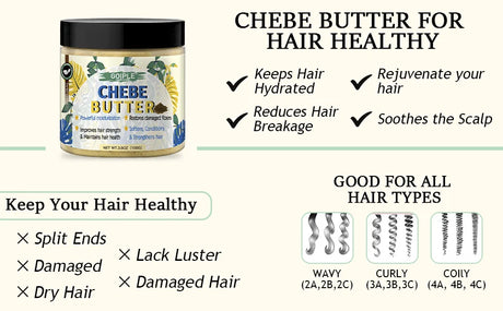 GOIPLE Chebe Hair Care Products Deep Nourish & Moisturize Conditioner Smoothing Anti-loss Breakage Hair Oil or Butter or Powder