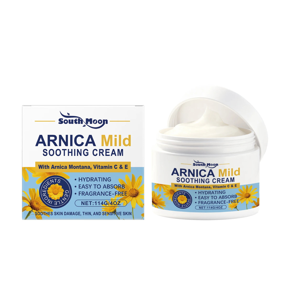 Soothing and Repairing Cream Repair Damaged Barriers Relieve Bruises Arnica Cream Reduce Swelling Marks Fragrance-Free Skin Care