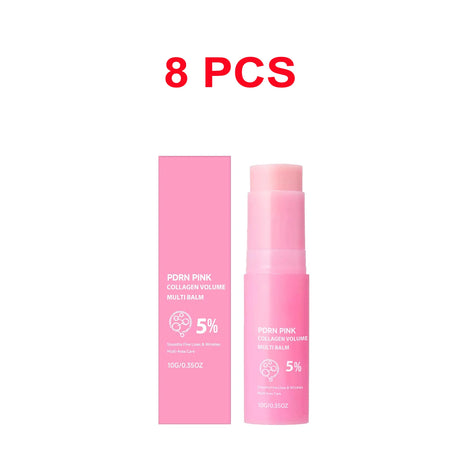 PDRN Pink Collagen Volume Multi Balm Collagen Hydrating Stick for Face, Neck, Under Eyes, Lips, Lines Care Plumping&Firming Skin