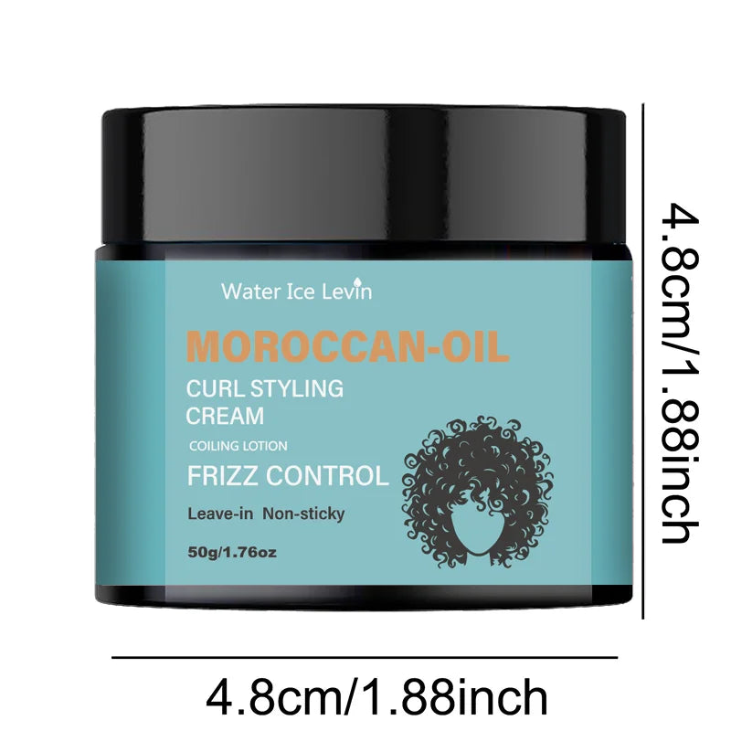 Non Sticky Leave In Curl Lotion Moroccan Oil Formula Shine Boost Maintain Bounce Nourish Dry Hair Tips Daily Curly Hair Care 50g