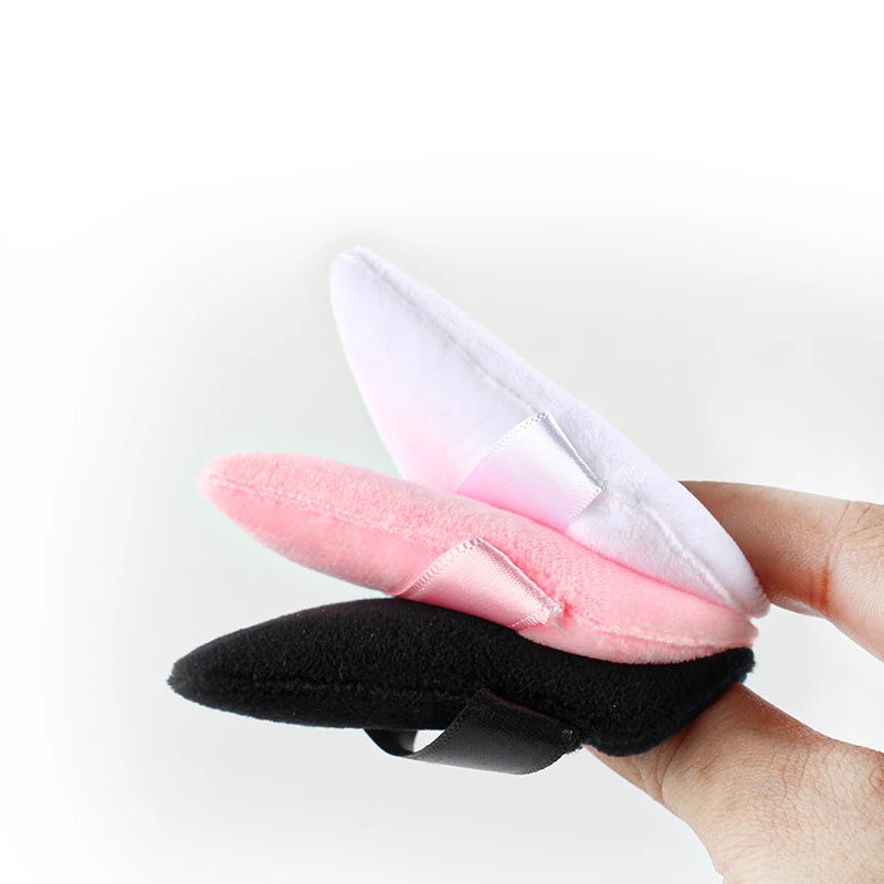 1/2/3/6Pcs Triangle Velvet Powder Puff Face Cosmetic Eye Beauty Makeup Tool Reusable Sponge Washable Mini Powder Puff Accessorie